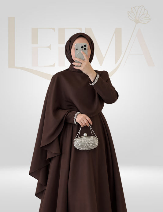 Cocoa Elegance Abaya