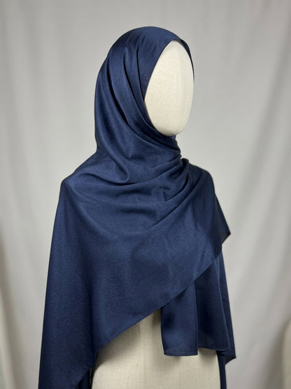 Navy Majesty Silk Hijab