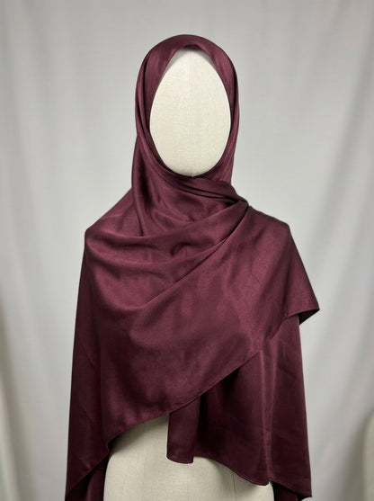 Burgandy Silk Hijab