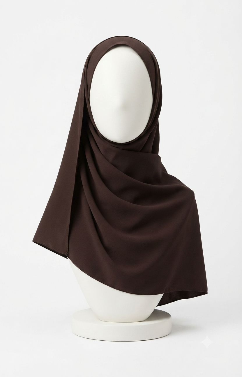 Brown Wool Peach Hijab