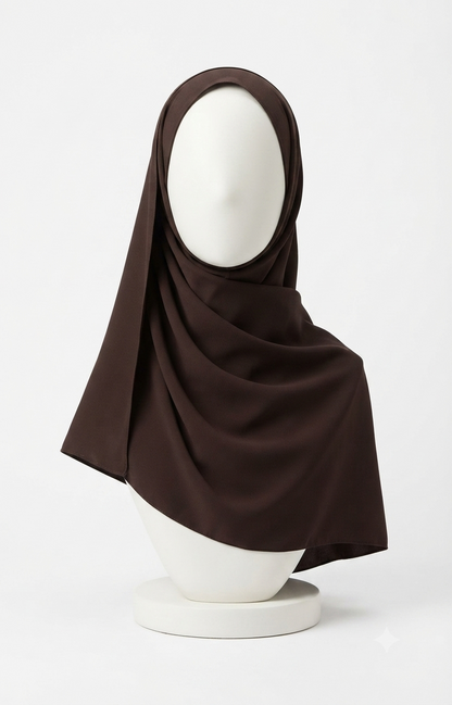 Brown Wool Peach Hijab