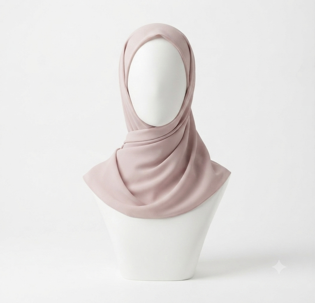 Rose Mist Wool Peach Hijab