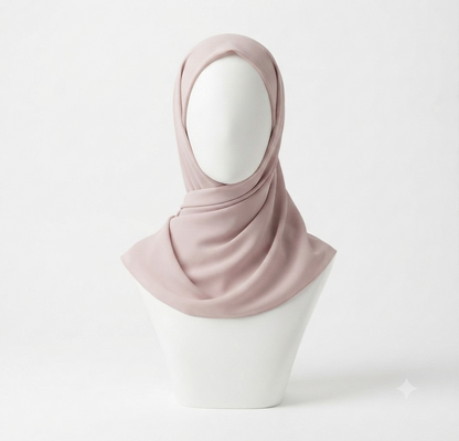 Rose Mist Wool Peach Hijab