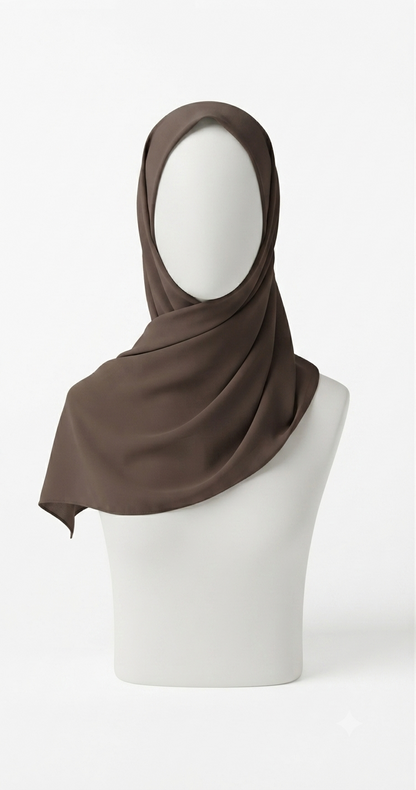 Classic Taupe Wool Peach Hijab
