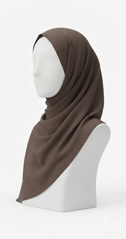 Classic Taupe Wool Peach Hijab