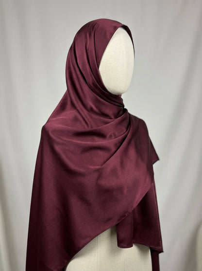 Burgandy Silk Hijab