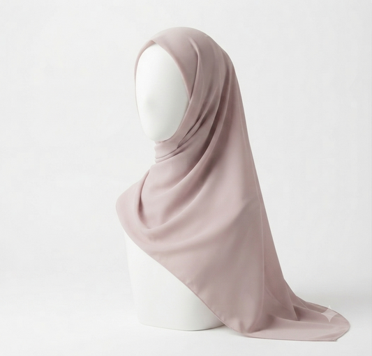 Rose Mist Wool Peach Hijab