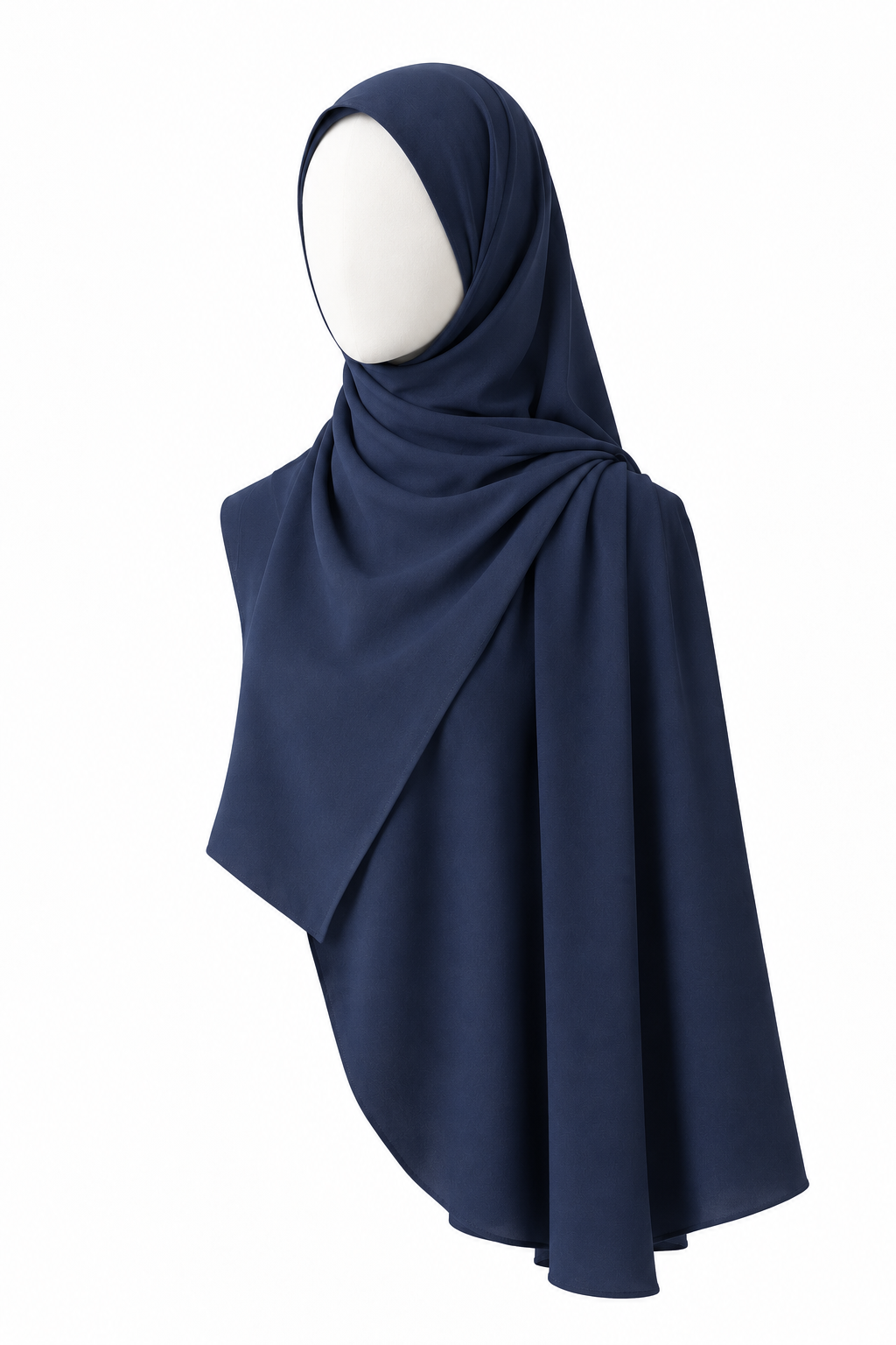 Blue wool peach Hijab