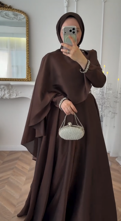 Cocoa Elegance Abaya