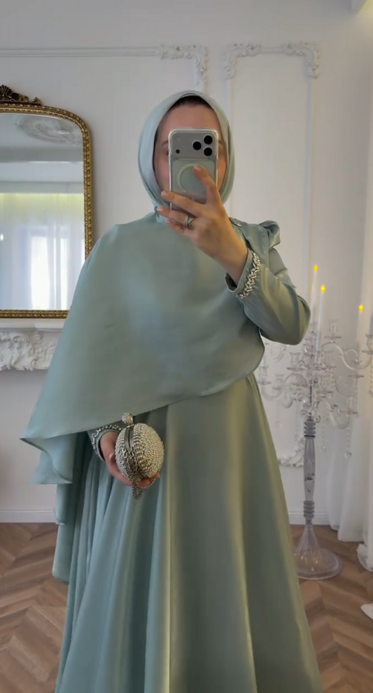 Sage Pearl Abaya