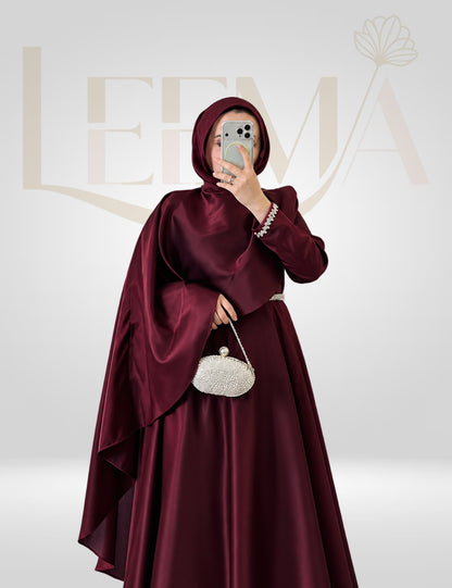 Burgundy Royale Abaya